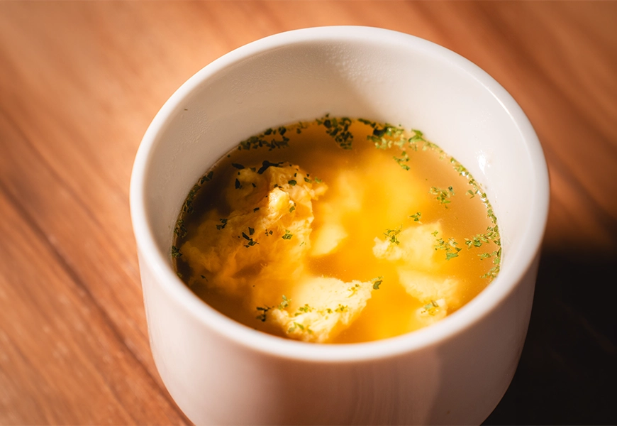 ラムテール玉子スープ